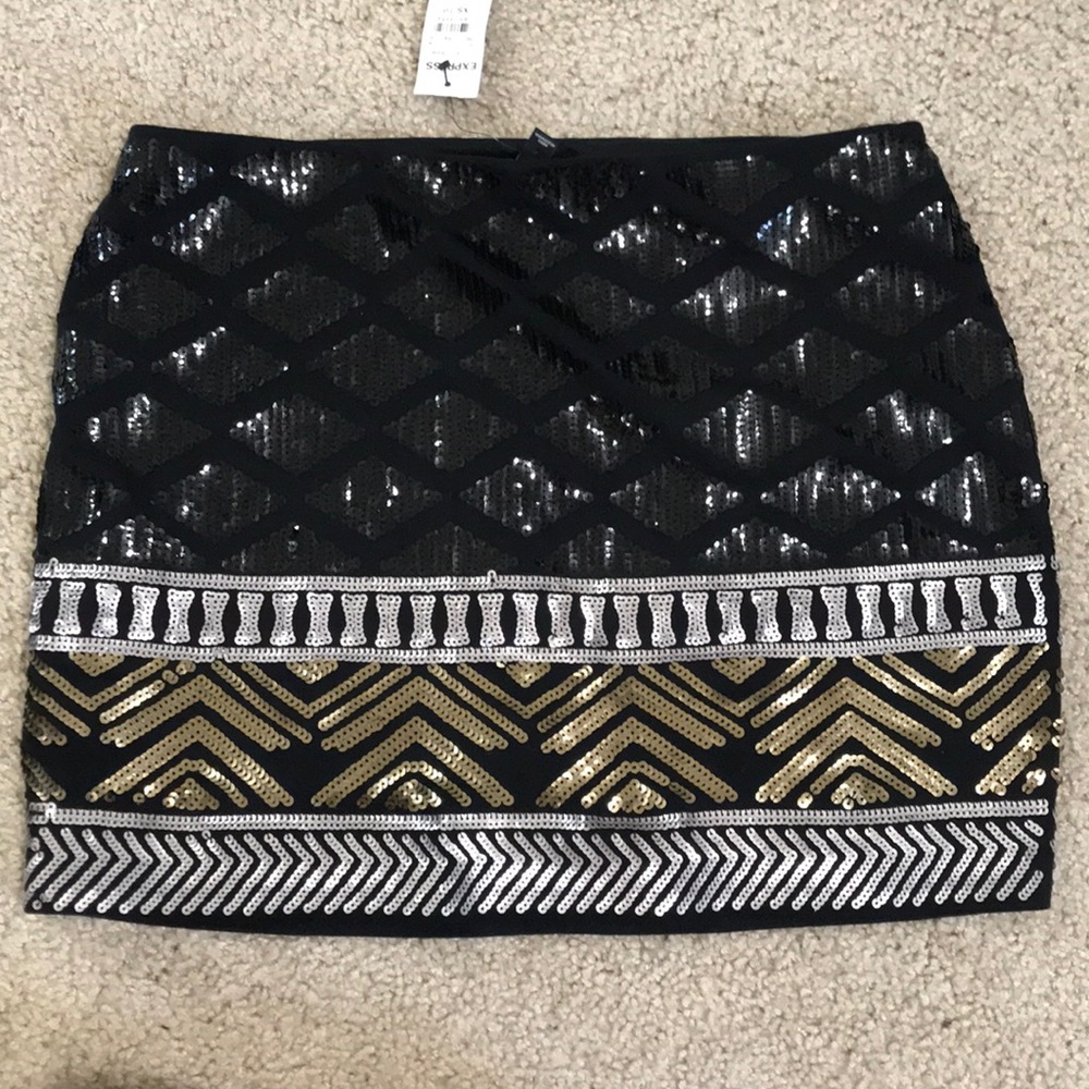 Express Sequin Skirt